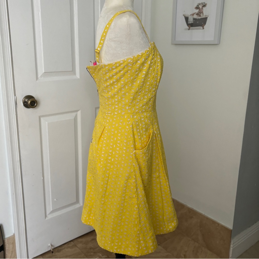 Lilly Pulitzer Blossom Dress | Pineapple Juice | Oval Flower Petal Eyelet - Picture 5 of 9